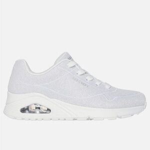 Skechers Women's silver glittery bold statement Air-Infused Sneakers